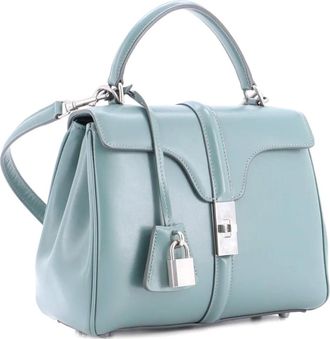 Celine 16 Top Handle Bag Smooth Calfskin Small satchel - Verde