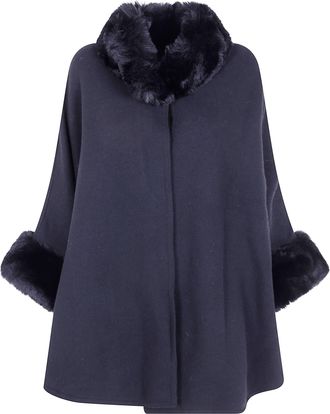 Twin-Set Coat With Fur Trim Ponch0