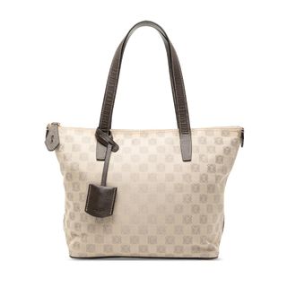 Loewe Pre-owned Womens Anagram Canvas Tote - Ivory Textile - One Size