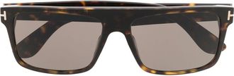 Tom Ford Eyewear square-frame tortoiseshell sunglasses - men - Acetate - 58 - Brown