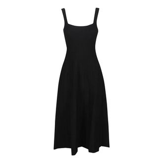 Staud Midi Dresses, female, Black, Size: L Ellison Dress