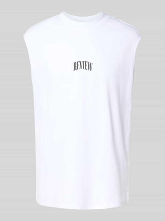 Review Tanktop mit Label-Print in Weiss, Gr&ouml;&szlig;e XS