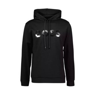 HUGO BOSS Hoodies & sweatvesten, Heren, Zwart, L, Katoen, Soody Mirror Hoodie