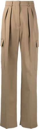 Sportmax four-pocket palazzo pants - women - Cotton/Viscose - 38 - Brown