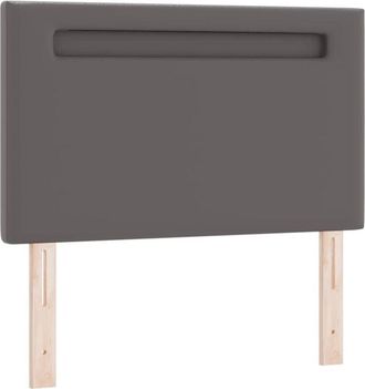 vidaXL Cabecero Montaje en la pared con cabecera Manual Gris 90 cm pvc Vidaxl