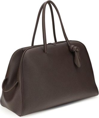 Jacquemus Womens Grained Calf Leather Shoulder Bag Brown Bos
