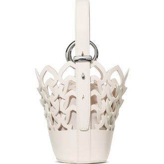 Kate Spade New York halo woven mini bucket bag in Cream at Nordstrom