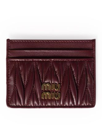 Miu Miu NAPPA MATELASSE CARD HOLDER - Miu Miu - Woman