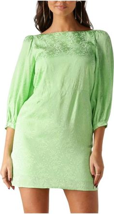 Harper & Yve Groene Remi-Dr Mini Jurk - Dames - Korte kleedjes - Groen - XL - Denim - Kleedjes