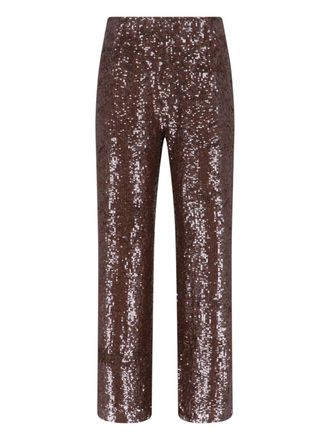 P.A.R.O.S.H. Brown Sequin Trousers