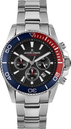 Jacques Lemans 1-2206J Mens Liverpool Diver Watch - Silver - One Size