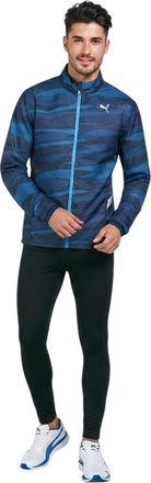 Puma Geweven herenjas met grafische print (Blauw)