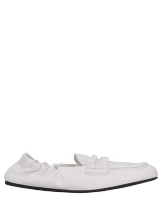 Miu Miu White Solid Loafers
