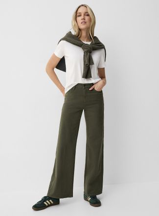 Yoga Jeans by Second Womens Fall colour stretch jean Fit: Wide leg, high rise