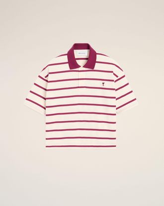 Ami White cotton polo with Ami de Coeur arrow White - XXL - Unisex