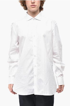 Laboratorio del Carmine Cotton Poplin Shirt ALBERTI with French Collar size 44