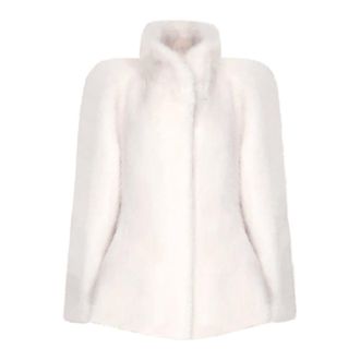Cesare Gaspari Nepbont Jas - Dames - Jassen - Wit - Maat: M