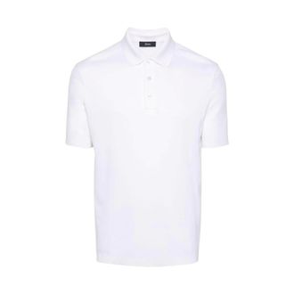 Herno Polo Shirts, male, White, Size: 2XL Knitted Polo Shirt