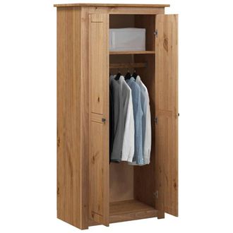 Berkfield Home Wardrobe 80x50x171.5 cm Solid Pine Panama Range in Brown