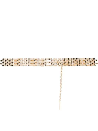 Alberta Ferretti Cintura con catena regolabile - Oro