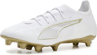 Puma Puma Mens Ultra 6 Pro Firm, Artificial Ground Soccer Cleats, White/Metallic Gold/Black, 9