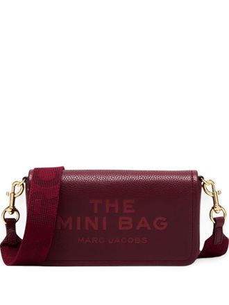 Marc Jacobs The Leather Mini Bag Crossbody In Dark Red Leather