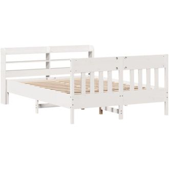 vidaXL Estructura De Cama Sin Colch&oacute;n Madera De Pino Blanca 150x200 Cm Vidaxl