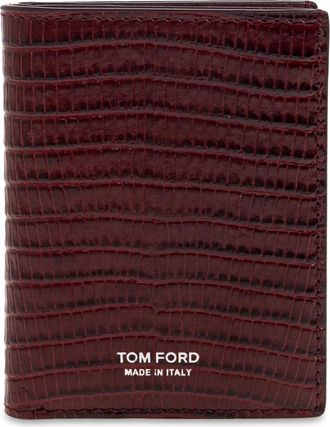 Tom Ford Leren Portemonnee - Heren - Portefeuilles - Rood - ONE Size - Leer - Accessoires