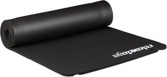 Relaxdays 4 Esterillas Yoga Plegables Y Acolchadas, Colchonetas Fitness, Mat Ejercicios En Casa, Pilates, Caucho, 60x180 Cm, Negro