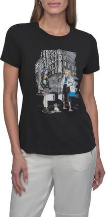 DKNY Flatiron Converstional Graphic T-Shirt in Black at Nordstrom, Size X-Large