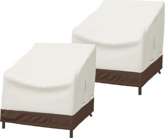 No Brand Tumbona De Exterior Con Asiento Profundo, Para C&eacute;sped Y Muebles De Patio, Resistente, Impermeable, Resistente A Los Rayos Uv, Duradera, Conjunto De Do