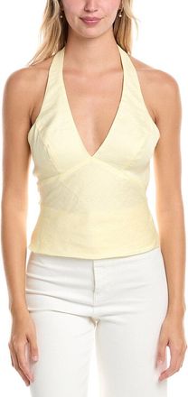 Bardot Paola Linen Halter Top