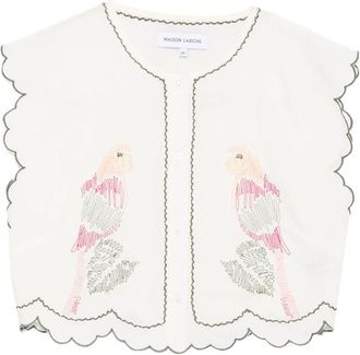 Maison Labiche Embroidery Scalloped Top