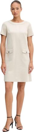 Joseph Ribkoff Mini A-lijn Jurk - Dames - Korte kleedjes - Beige - XS - Polyester - Kleedjes