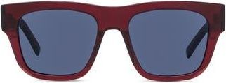 Givenchy 52mm Polarized Square Sunglasses in Shiny Bordeaux /Blue at Nordstrom Rack