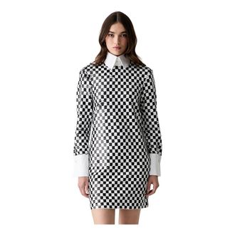 Karl Lagerfeld Kleedjes, Dames, Zwart, M, Katoen, Mini Jurk