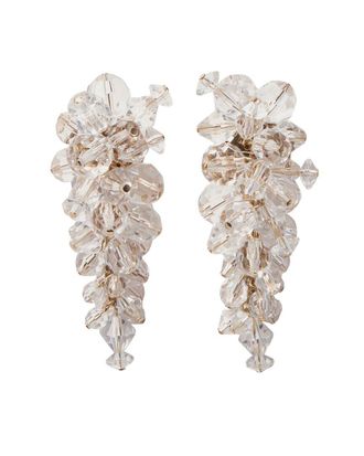 Carolina Herrera Cz Clear Bead Cluster Short Earrings