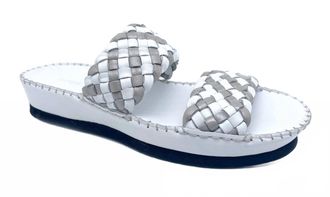 Robert Zur Womens Gala Open Toe Sandal In White/silver
