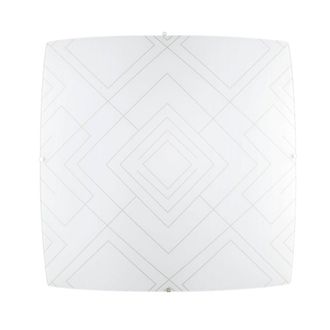 Luce-Ambiente-Design Vector ceiling light in White Glass with Grey Decoration (4xe27)