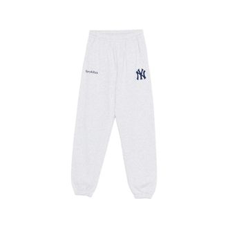Sporty & Rich Sweatpants, female, Gray, Size: XL Serif Logo Sweatpant