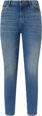 Pinko Sabrina Skinny Jeans met Strass - Dames - Cropped Jeans - Blauw - W30 - Katoen - Jeans
