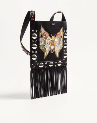 Valentino Garavani Borsa a spalla Valentino Garavani Nellc&ocirc;te ricamata con frange Donna MULTICOLOR UNI