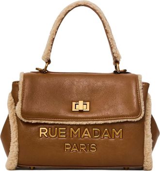 Rue Madam Les Jours XS Motif Schoudertas - Dames - Handtassen - Bruin - ONE Size - Katoen - Tassen