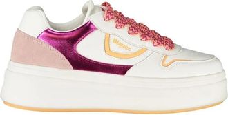 Blauer Leren Sneaker - Dames - Sneakers - Veelkleurig - 36 EU - Leer - Schoenen