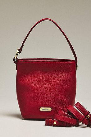Barbour Cedar Mini Leather Bucket Bag