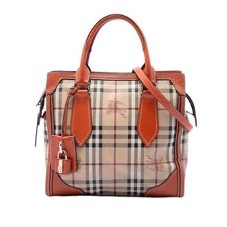 Burberry Pre-owned Honeywood Schoudertas - Dames - Vintage Handtas - Beige - ONE Size - Leer - Vintage