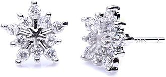 Generic Hypoallergenic Fashion Accessories Snowflake Stud Earrings Jewelry,Silver Creative and Exquisite Workmanship Practical and Attractive