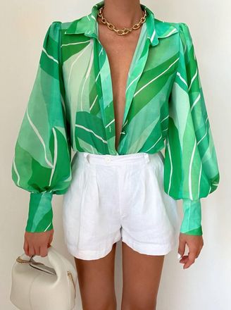 Runaway The Label Fleetwood Puff Sleeves Blouse In Rowena