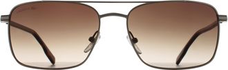 Lacoste Rectangle Mens Gold Brown Gradient L264S Metal - One Size