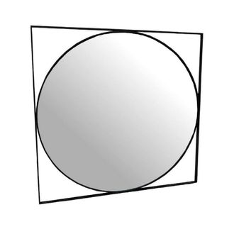 The Libra Company Isaac Mirror - Glass/Iron - L1.5 x W97 x H97 cm - Black